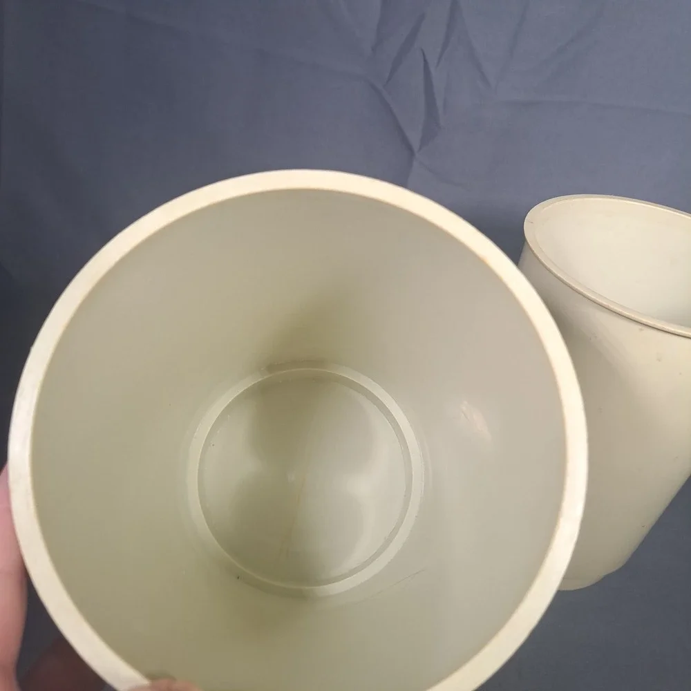 VTG Retro 70s Kitchen Plastic Nesting Canister Set No Lids Kitsch Decor